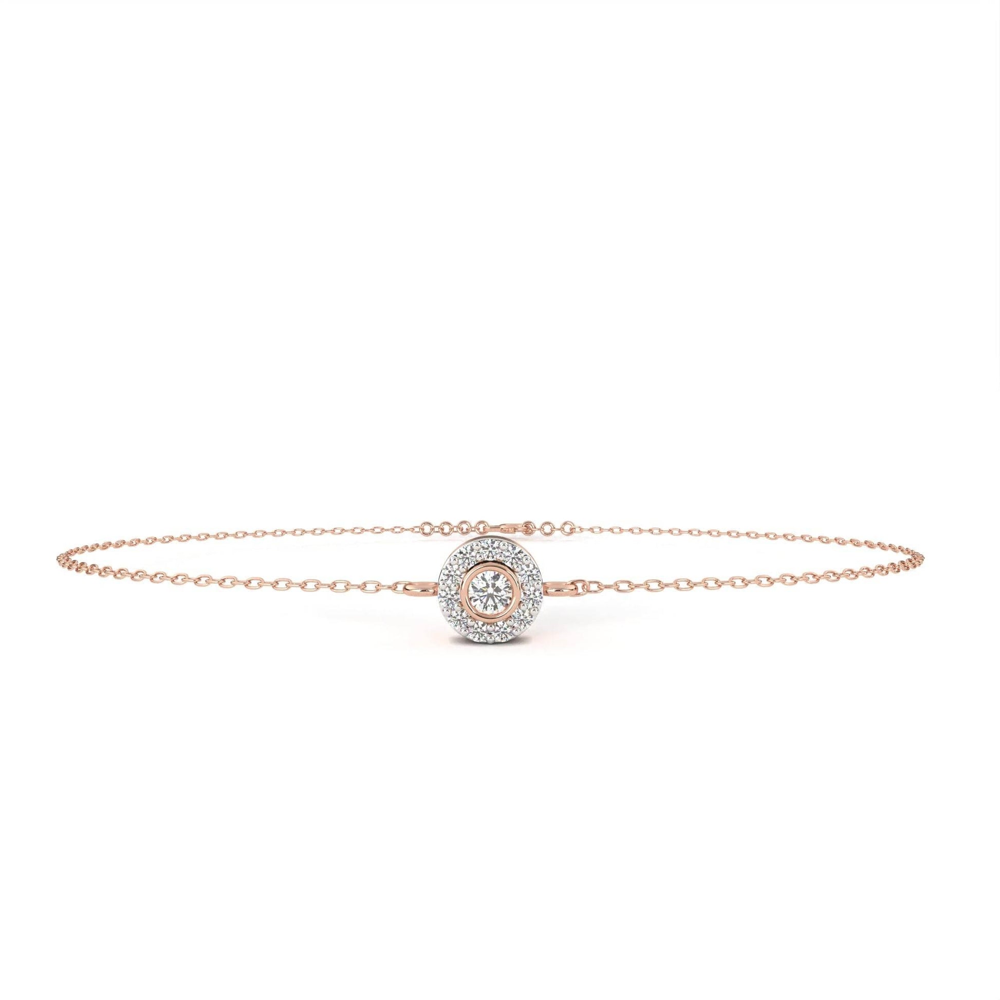 Sheena Lab Grown Diamond Bracelet on Chain in Gold - Jewelslane