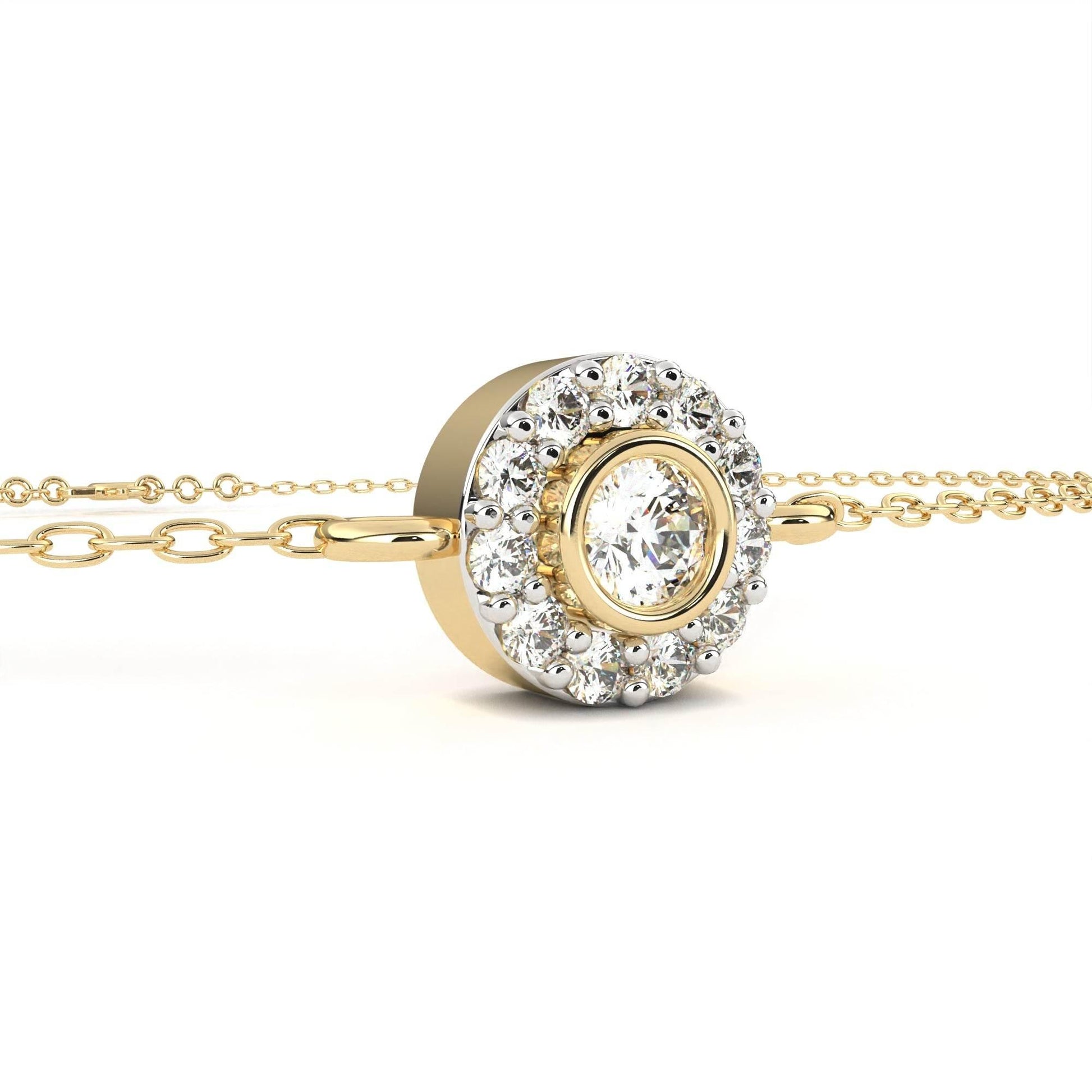 Sheena Lab Grown Diamond Bracelet on Chain in Gold - Jewelslane