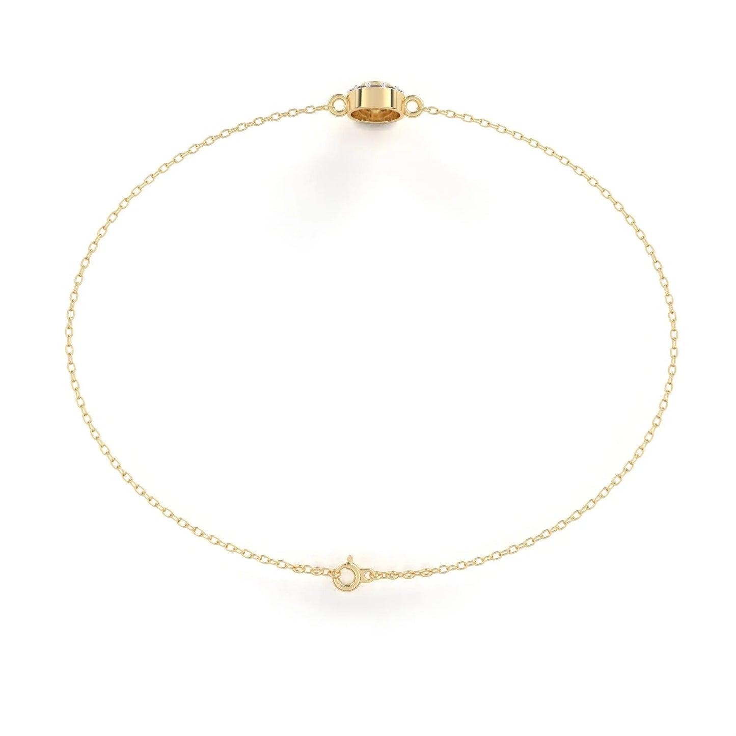 Sheena Lab Grown Diamond Bracelet on Chain in Gold - Jewelslane