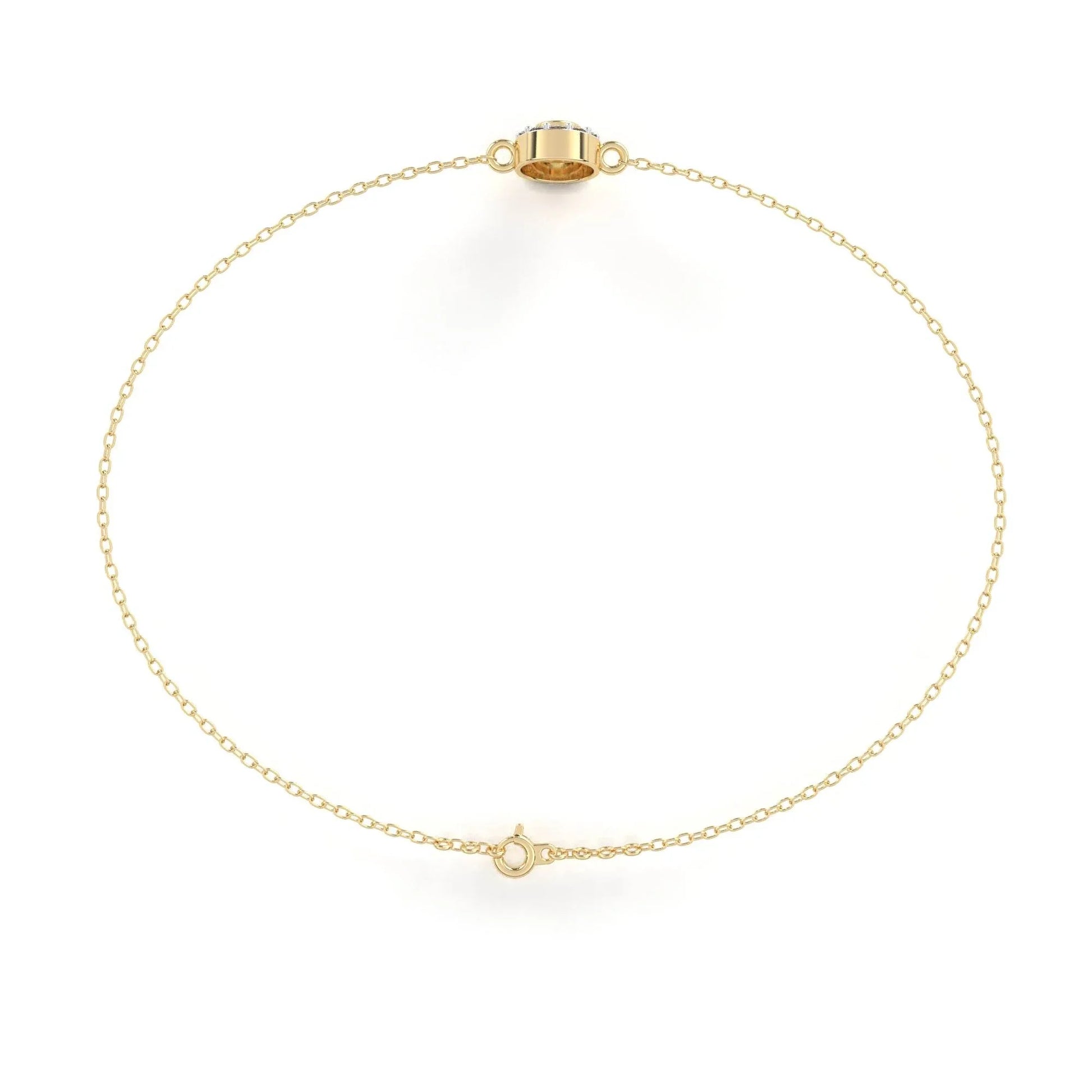 Sheena Lab Grown Diamond Bracelet on Chain in Gold - Jewelslane