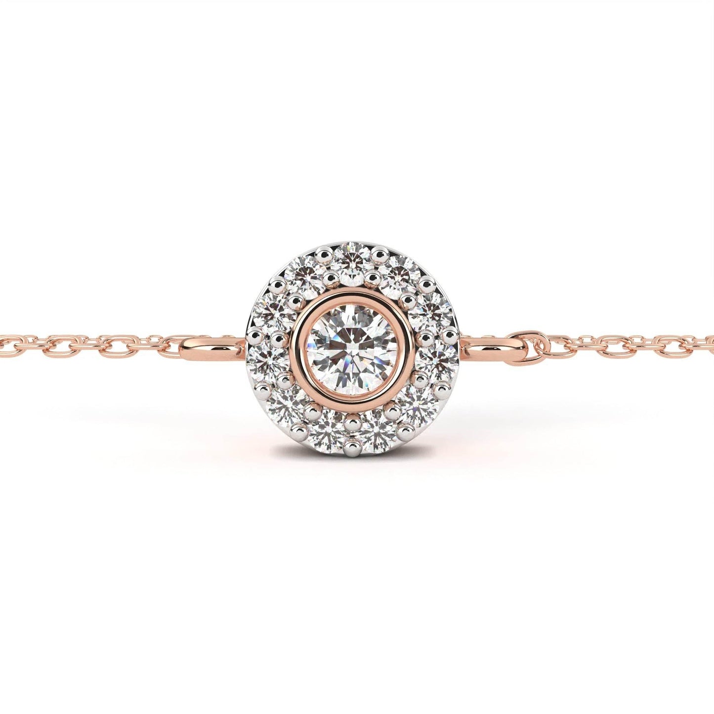 Sheena Lab Grown Diamond Bracelet on Chain in Gold - Jewelslane