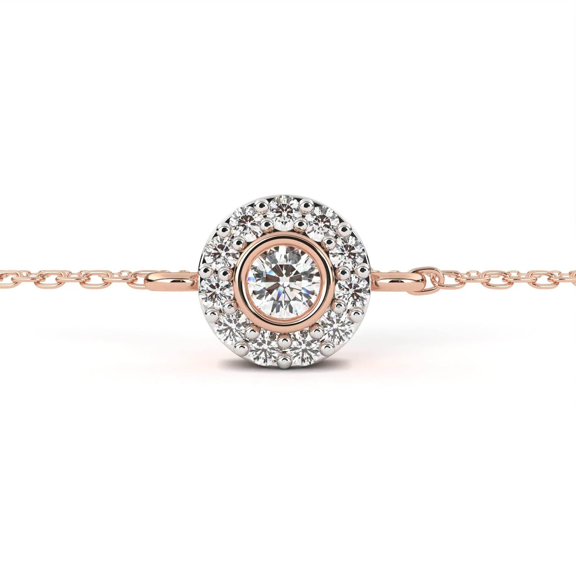 Sheena Lab Grown Diamond Bracelet on Chain in Gold - Jewelslane