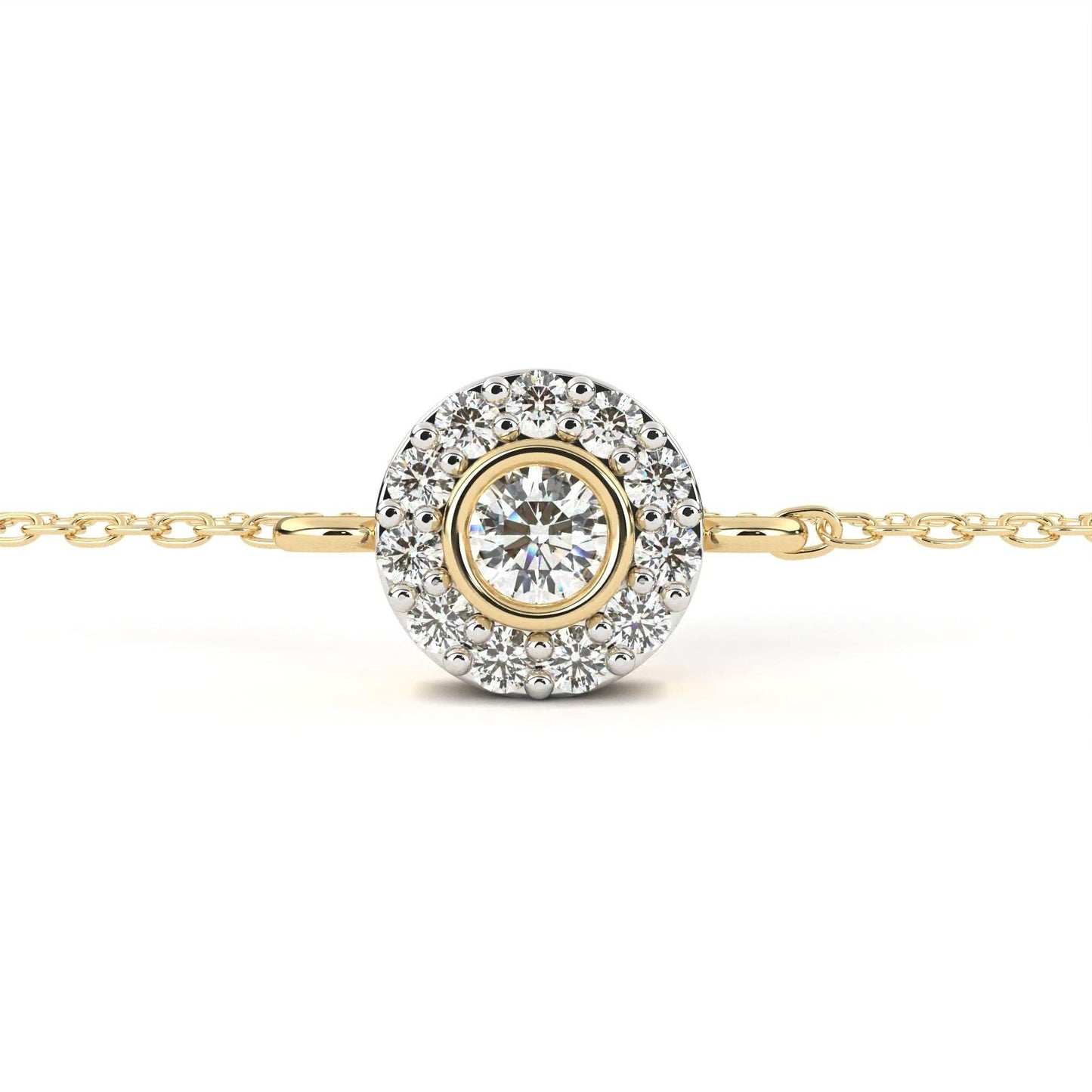 Sheena Lab Grown Diamond Bracelet on Chain in Gold - Jewelslane