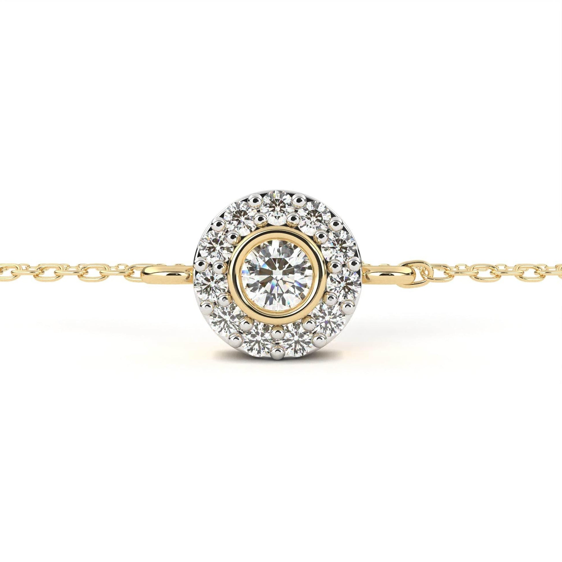 Sheena Lab Grown Diamond Bracelet on Chain in Gold - Jewelslane