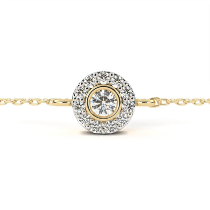 Sheena Lab Grown Diamond Bracelet on Chain in Gold - Jewelslane