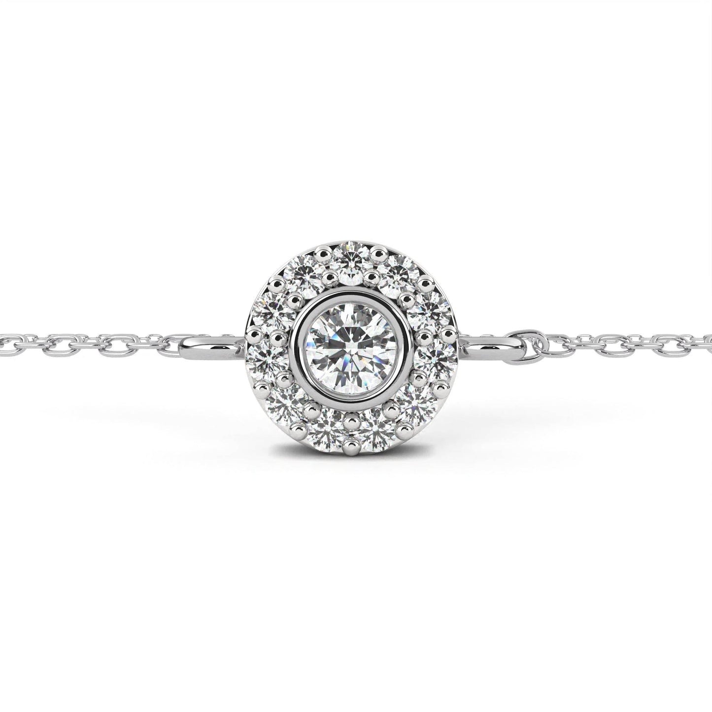 Sheena Lab Grown Diamond Bracelet on Chain in Gold - Jewelslane