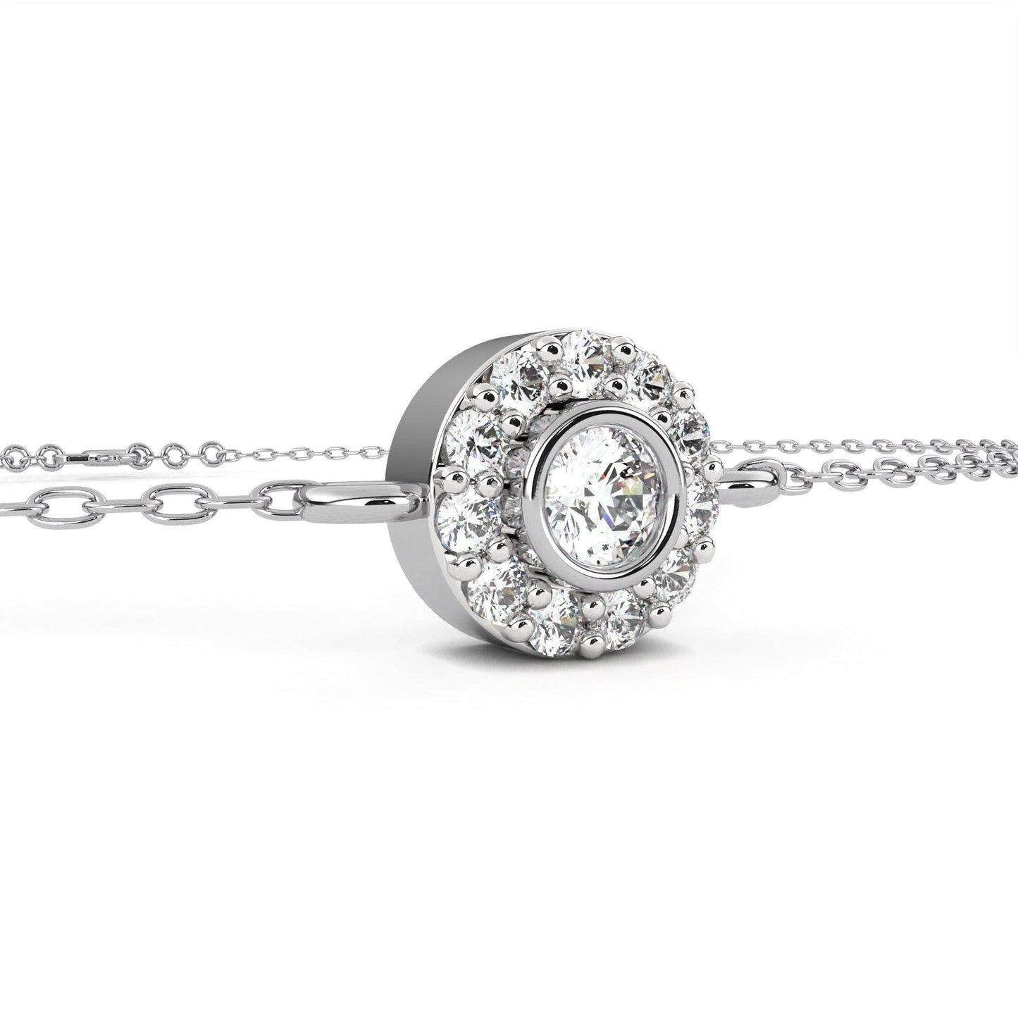 Sheena Lab Grown Diamond Bracelet on Chain in Gold - Jewelslane