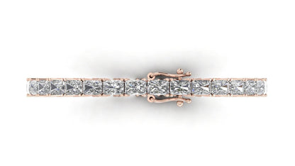 Sonya Radiant cut Lab Grown solitaire diamonds tennis bracelet in gold - Jewelslane