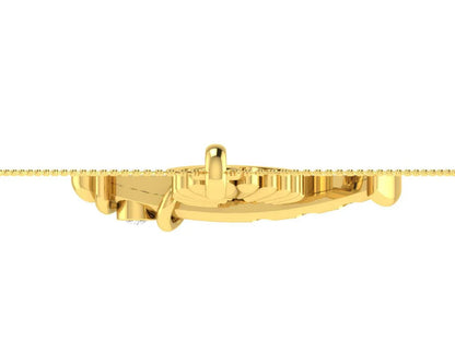 Sri Krishna Ethereal Gold pendant with diamonds - Jewelslane