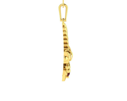 Sri Krishna Ethereal Gold pendant with diamonds - Jewelslane
