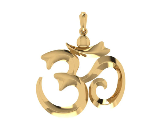 Stylish Om Gold Pendant - Jewelslane