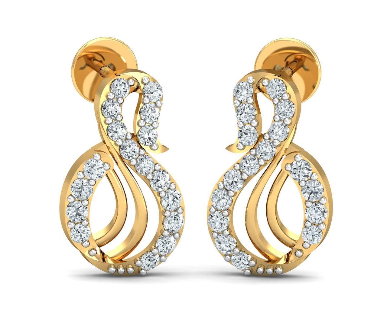 Swan Diamond Earrings - Jewelslane