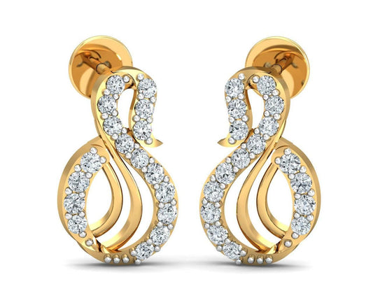 Swan Diamond Earrings - Jewelslane