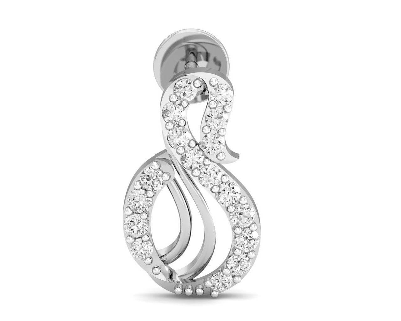 Swan Diamond Earrings - Jewelslane