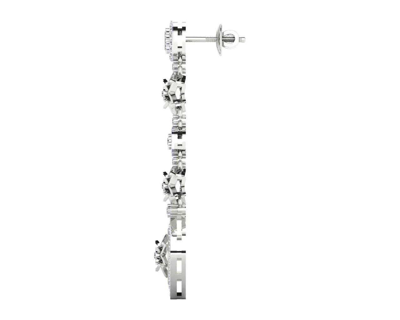 Talor Diamond Dangle drop earrings in Gold - Jewelslane
