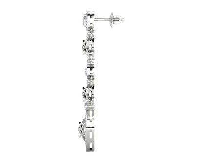 Talor Diamond Dangle drop earrings in Gold - Jewelslane