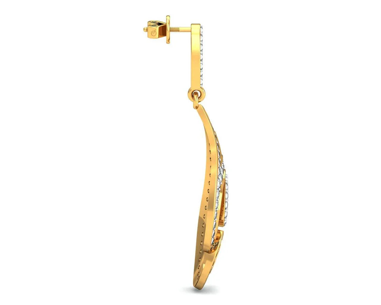 Tamira Long Diamond Earrings - Jewelslane