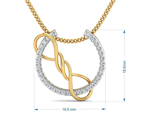Tanya Diamond Pendant set in Gold - Jewelslane