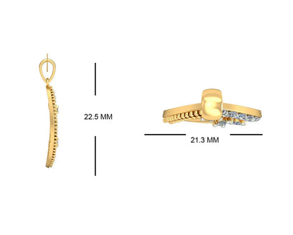 Tara Diamond Pendant set In Gold - Jewelslane