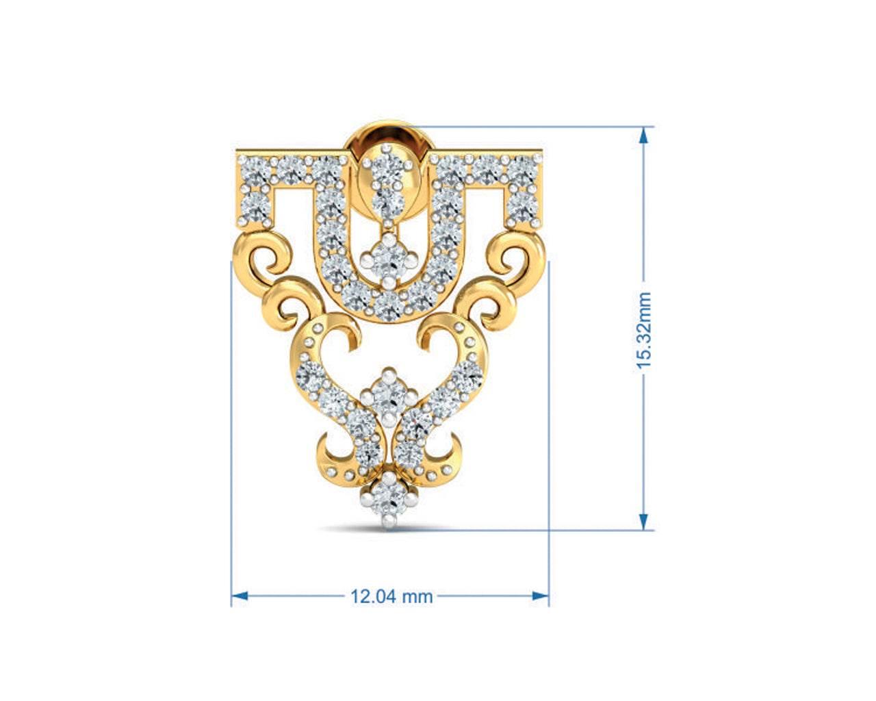Tauri Diamond Earrings In Gold - Jewelslane