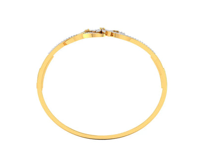 Teta Ladies Diamond Half Bangle - Jewelslane