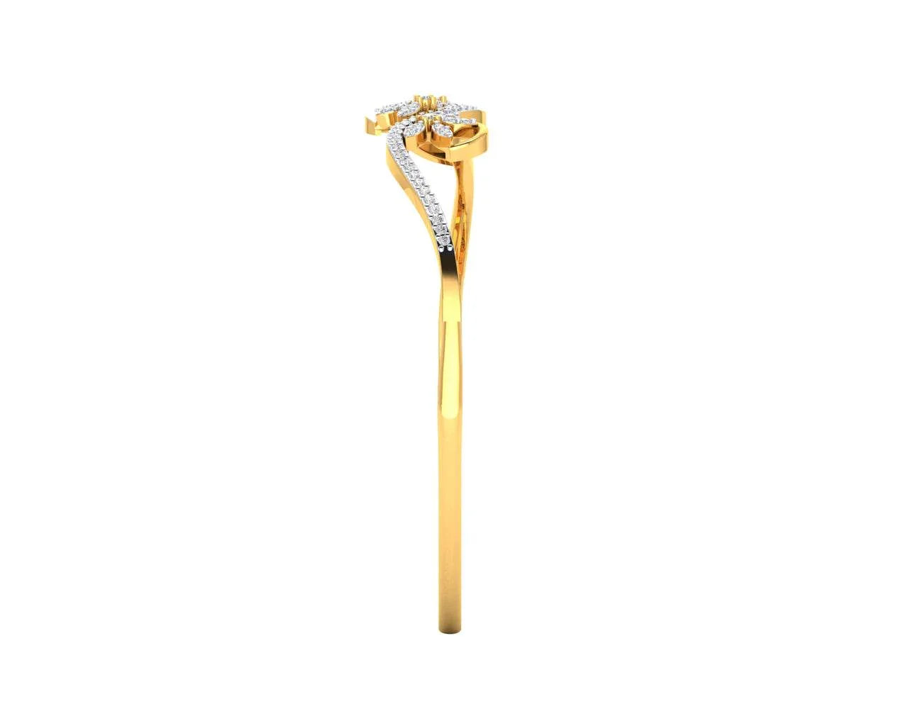 Teta Ladies Diamond Half Bangle - Jewelslane