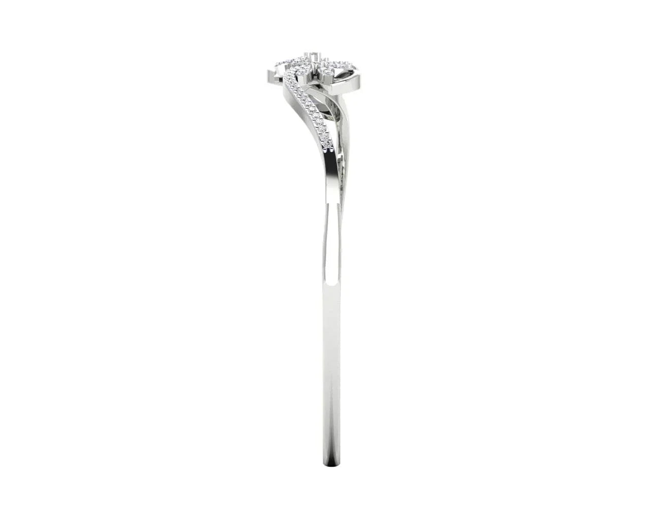 Teta Ladies Diamond Half Bangle - Jewelslane