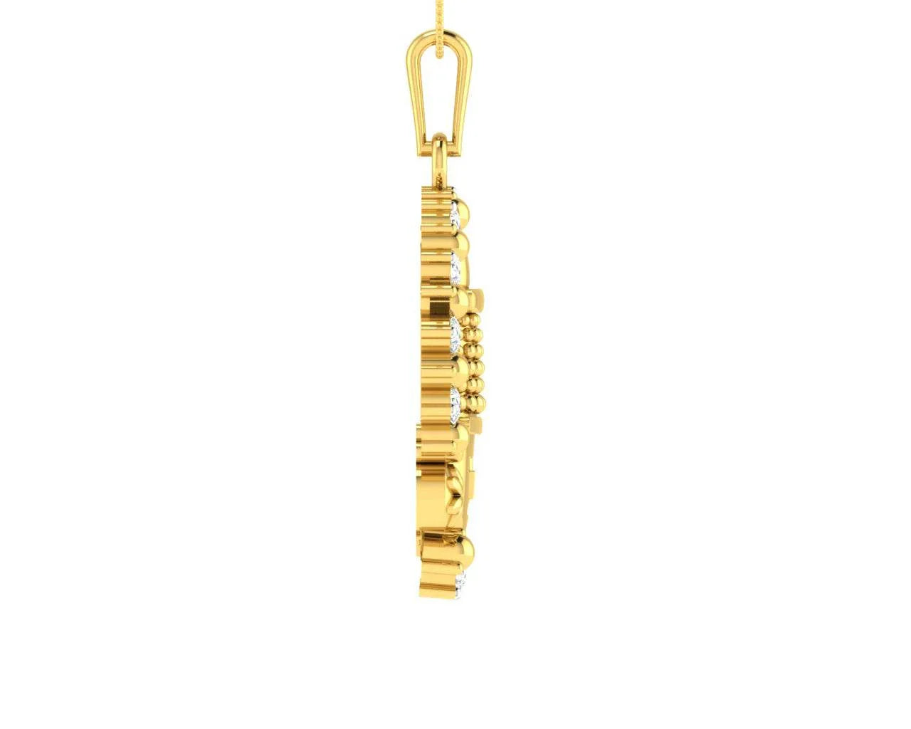 Tirupati Balaji Gold & Diamond pendant - Jewelslane