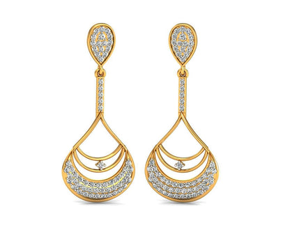 Trisha Round Brilliant Diamond Earrings - Jewelslane