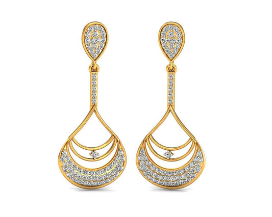 Trisha Round Brilliant Diamond Earrings - Jewelslane