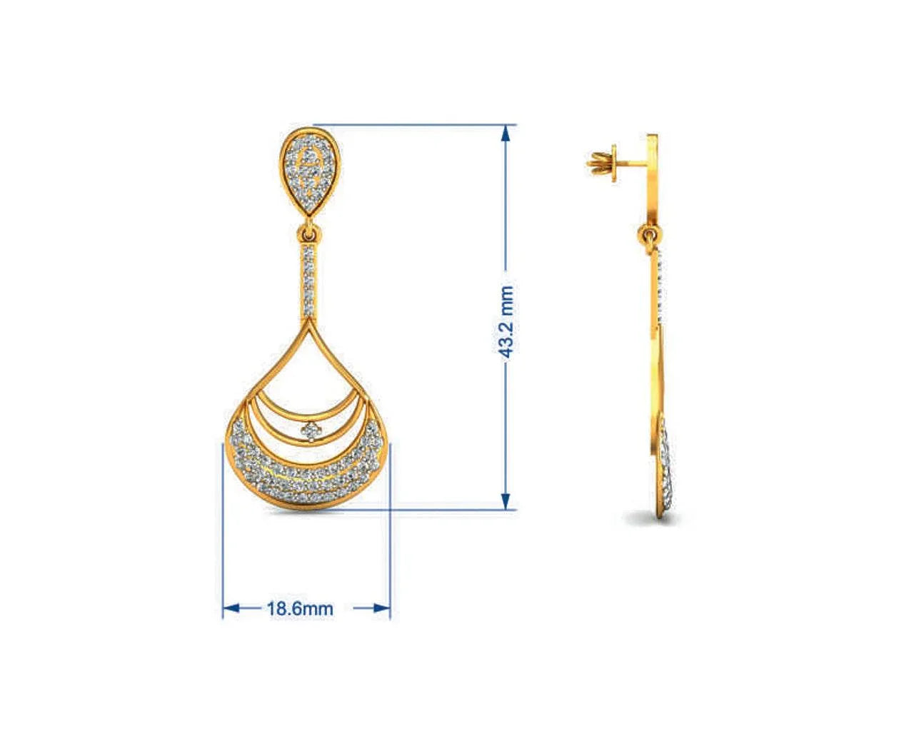 Trisha Round Brilliant Diamond Earrings - Jewelslane