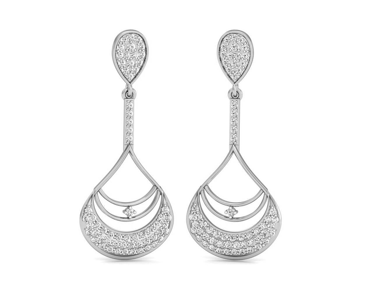 Trisha Round Brilliant Diamond Earrings - Jewelslane