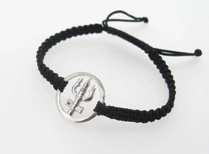 Shiv Trisul Bracelet in Silver - Jewelslane