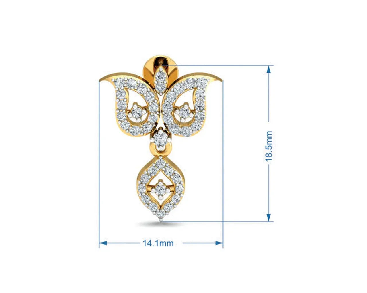 ULa Certified Diamond Earrings in Hallmarked Gold - Jewelslane