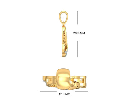 Urith Heart Design Pendant Set with diamonds in 14k gold - Jewelslane