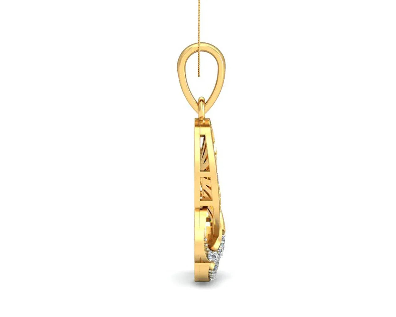 Urith Heart Pendant in Gold with diamonds - Jewelslane