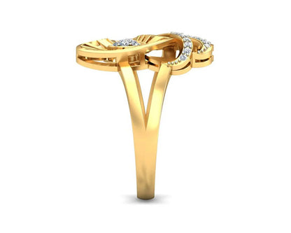 Urith heart ring in gold with diamonds - Jewelslane