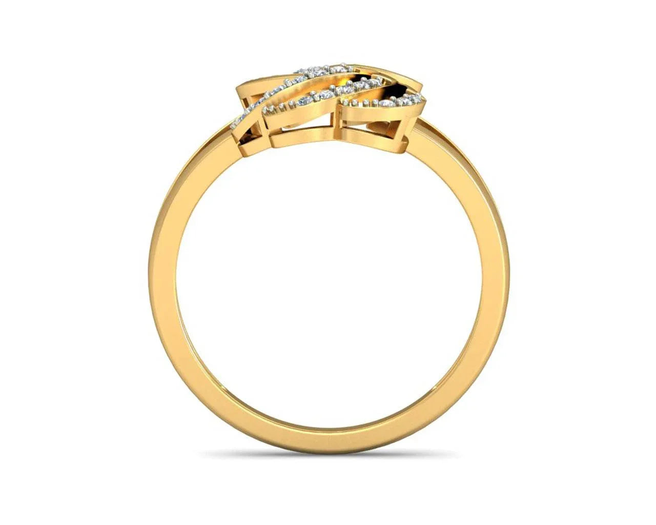Urith heart ring in gold with diamonds - Jewelslane
