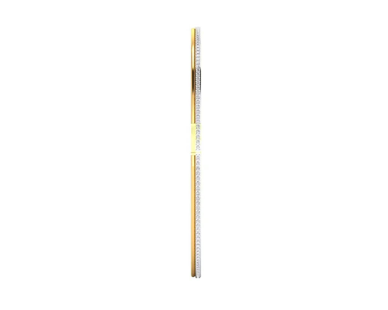 Vana Single row diamond bangle in gold - Jewelslane