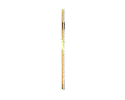 Vana Single row diamond bangle in gold - Jewelslane