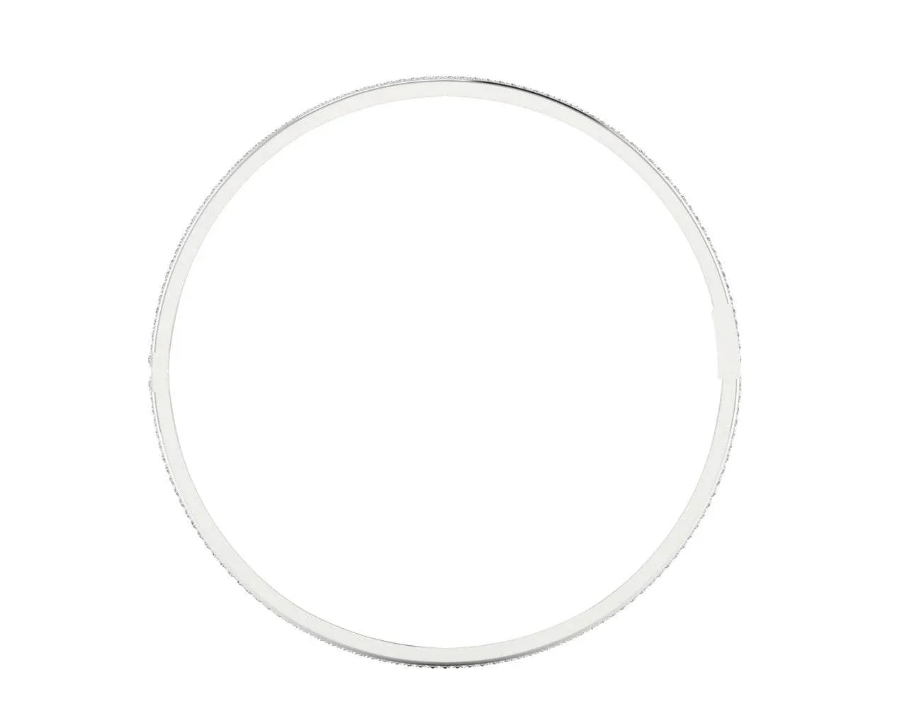 Vana Single row diamond bangle in gold - Jewelslane