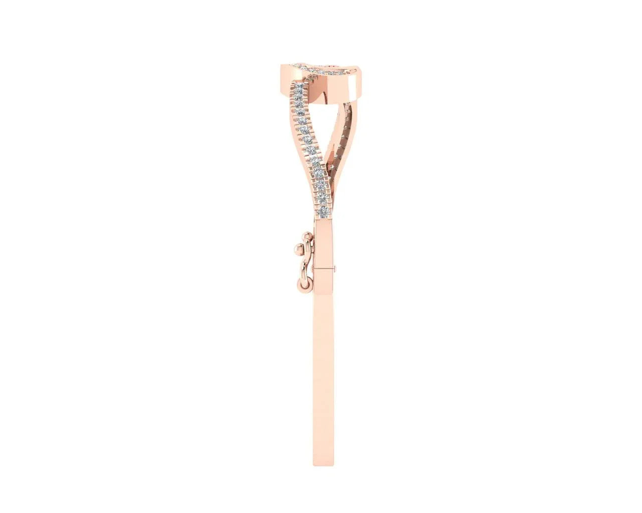Vena Diamond Bangle in Gold - Jewelslane