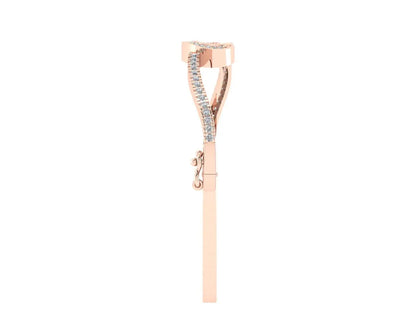 Vena Diamond Bangle in Gold - Jewelslane