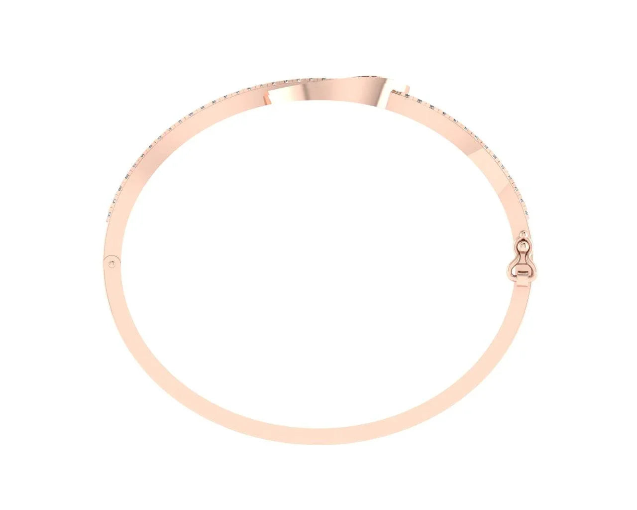 Vena Diamond Bangle in Gold - Jewelslane