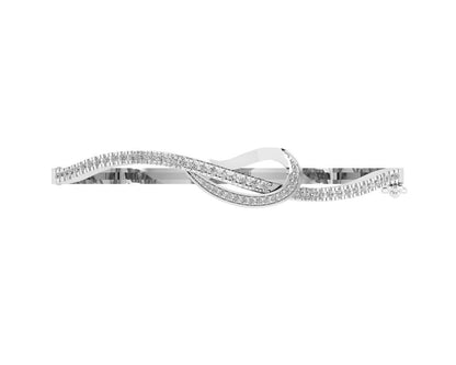 Vena Diamond Bangle in Gold - Jewelslane