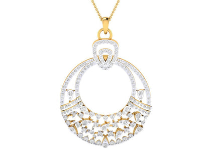 Vikki Diamond Pendant & Earrings set in gold - Jewelslane