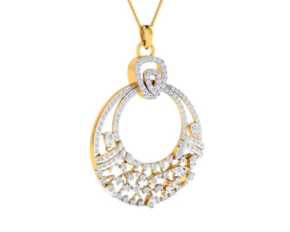 Vikki Diamond Pendant & Earrings set in gold - Jewelslane