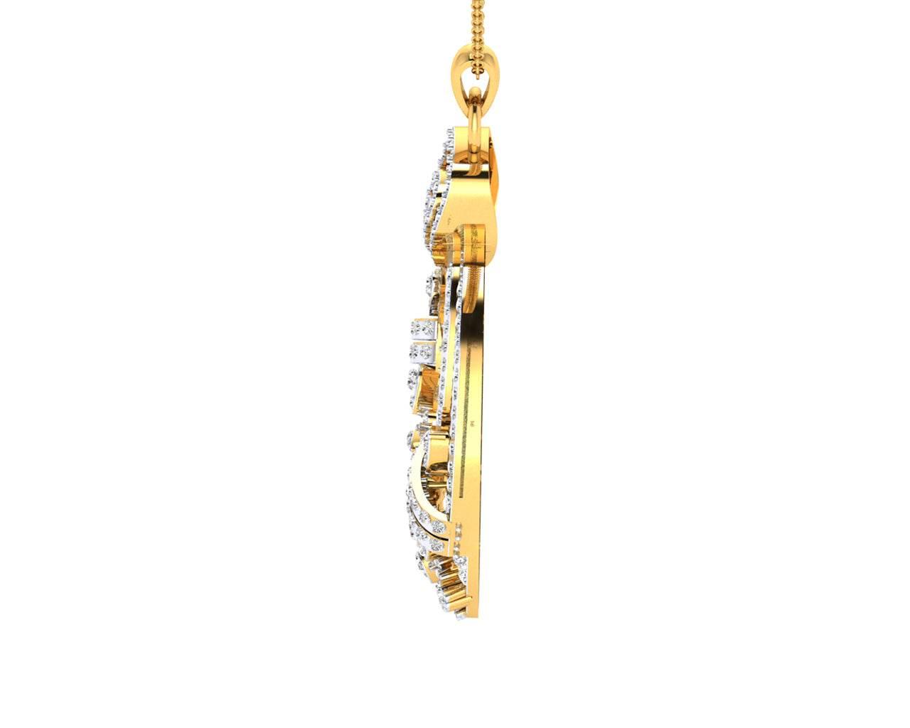 Vikki Diamond Pendant & Earrings set in gold - Jewelslane