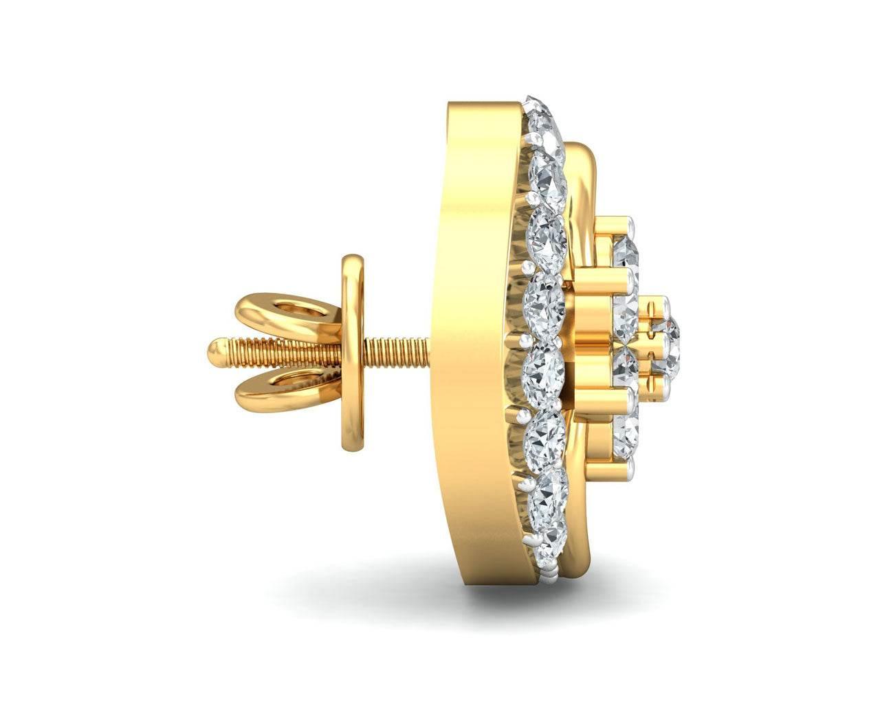 Viti Diamond earrings in gold - Jewelslane