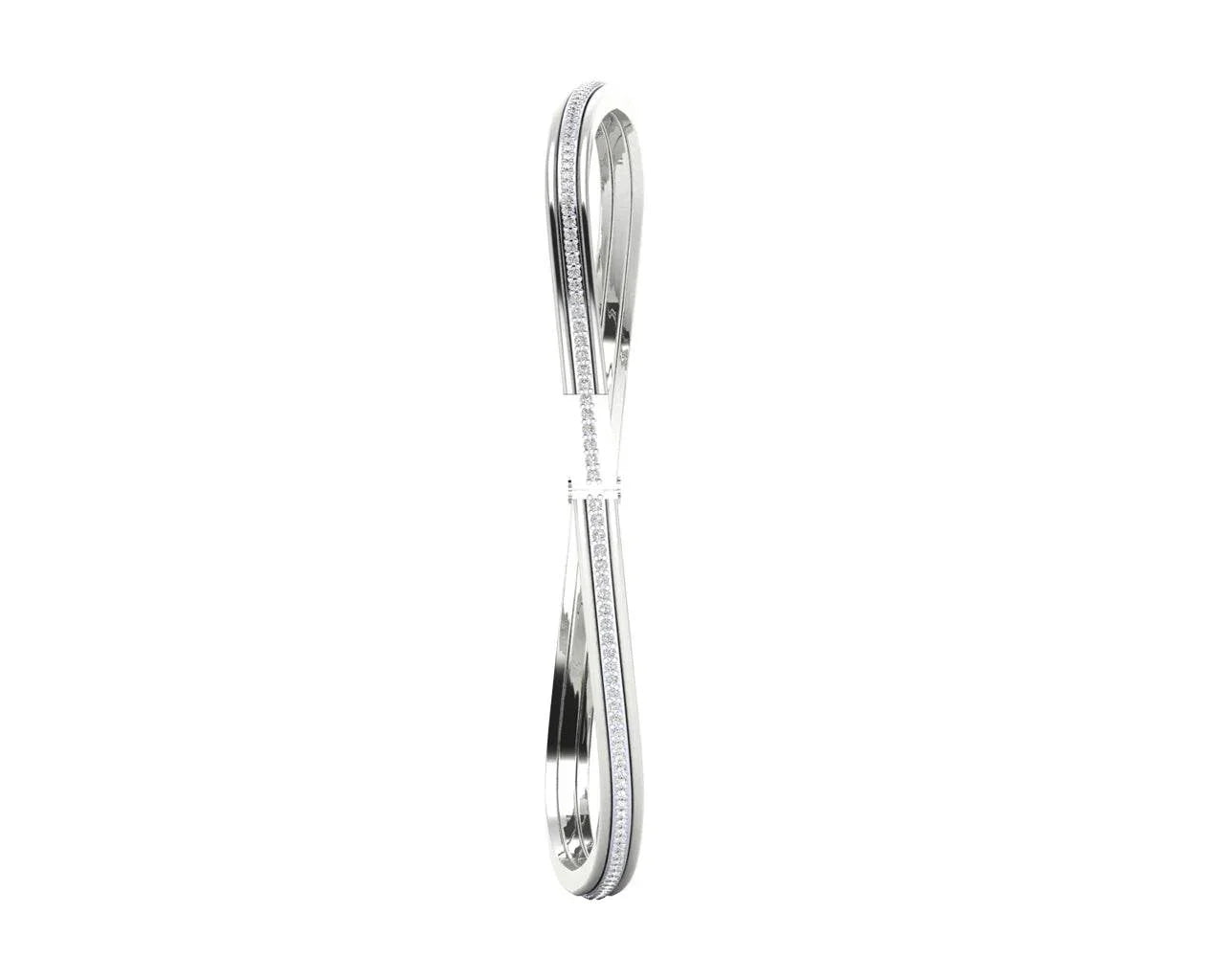 Werca Single row diamond bangle in 14k gold - Jewelslane
